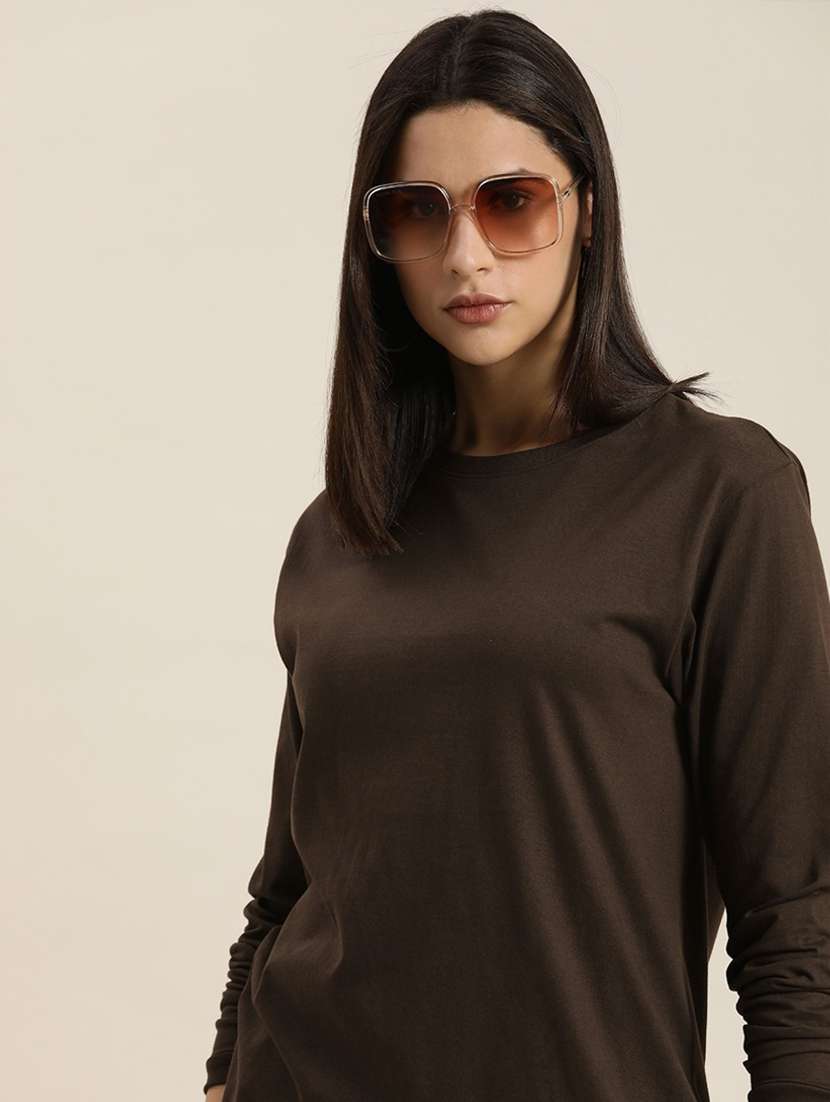 women's plain crew neck t-shirt - 20487721 -  Zoom Image - 0