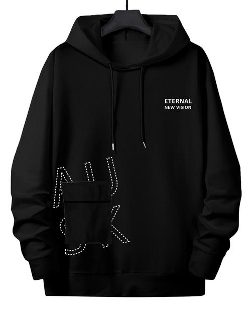men black cotton blend printed sweatshirt - 20488505 - Standard Image - 0