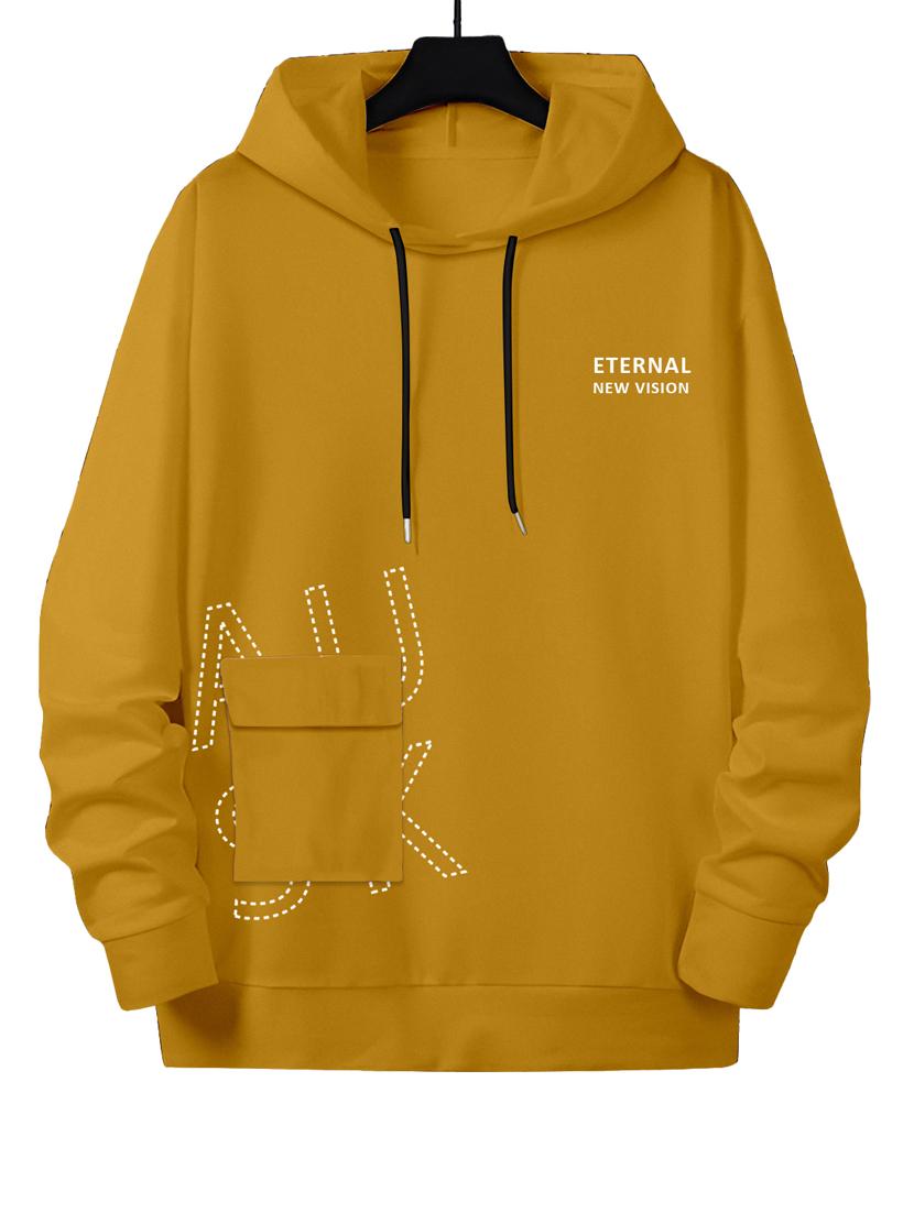 men placement print hooded sweatshirt - 20488507 - Zoom Image - 0