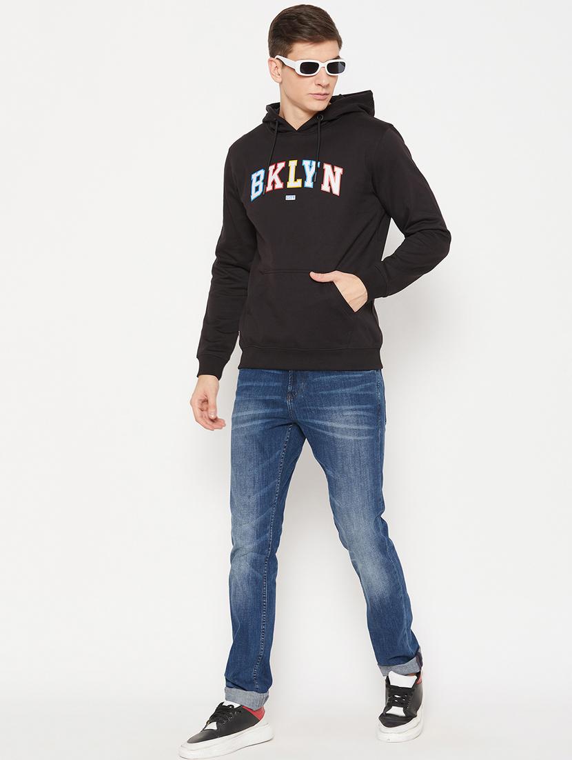black chest print regular sweatshirt - 20488531 - Standard Image - 3