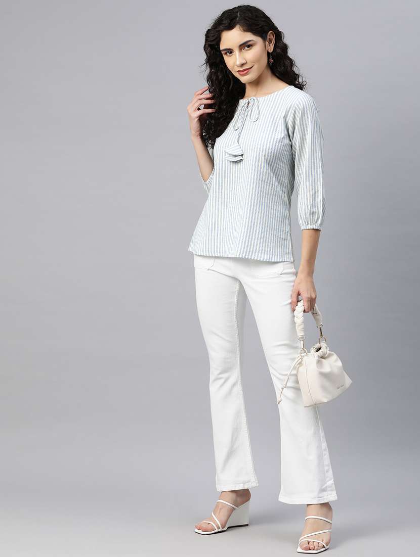 multi color stripes regular tunic - 20488598 - Standard Image - 3