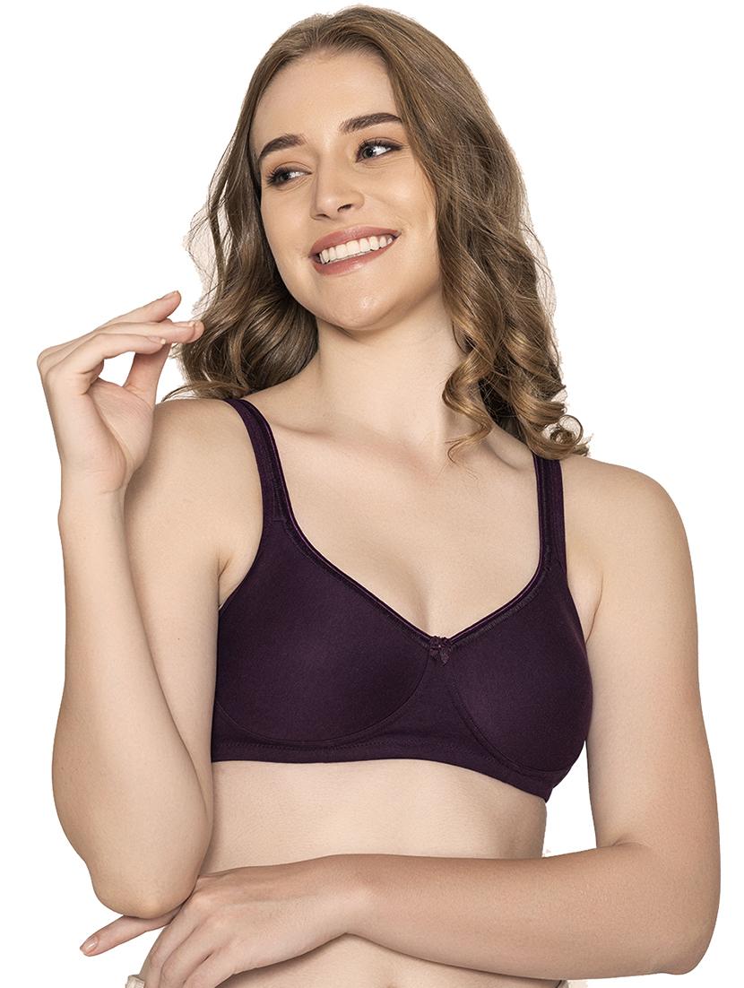 women purple cotton blend regular bra - 20488709 - Zoom Image - 0