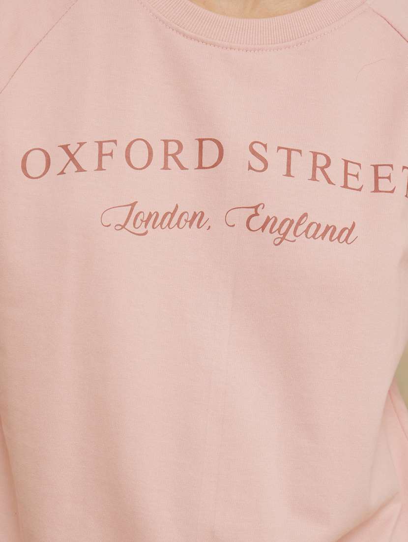 women long sleeved chest printed sweatshirt - 20489414 -  Standard Image - 3