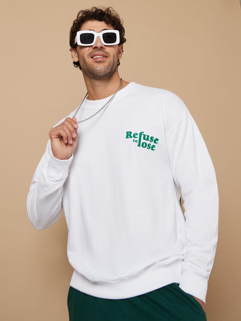 men front & back print long sleeve sweatshirt - 20489430 - Zoom Image - 0