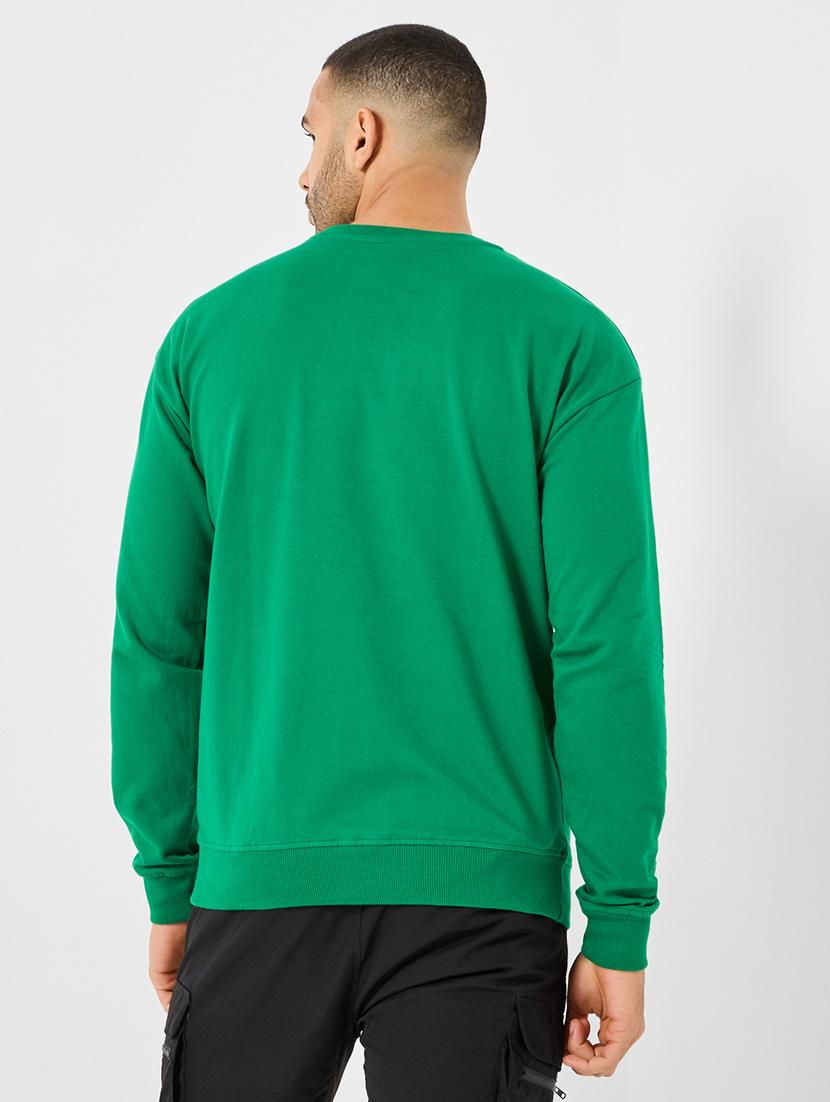 men front print long sleeves sweatshirt - 20489431 - Standard Image - 3