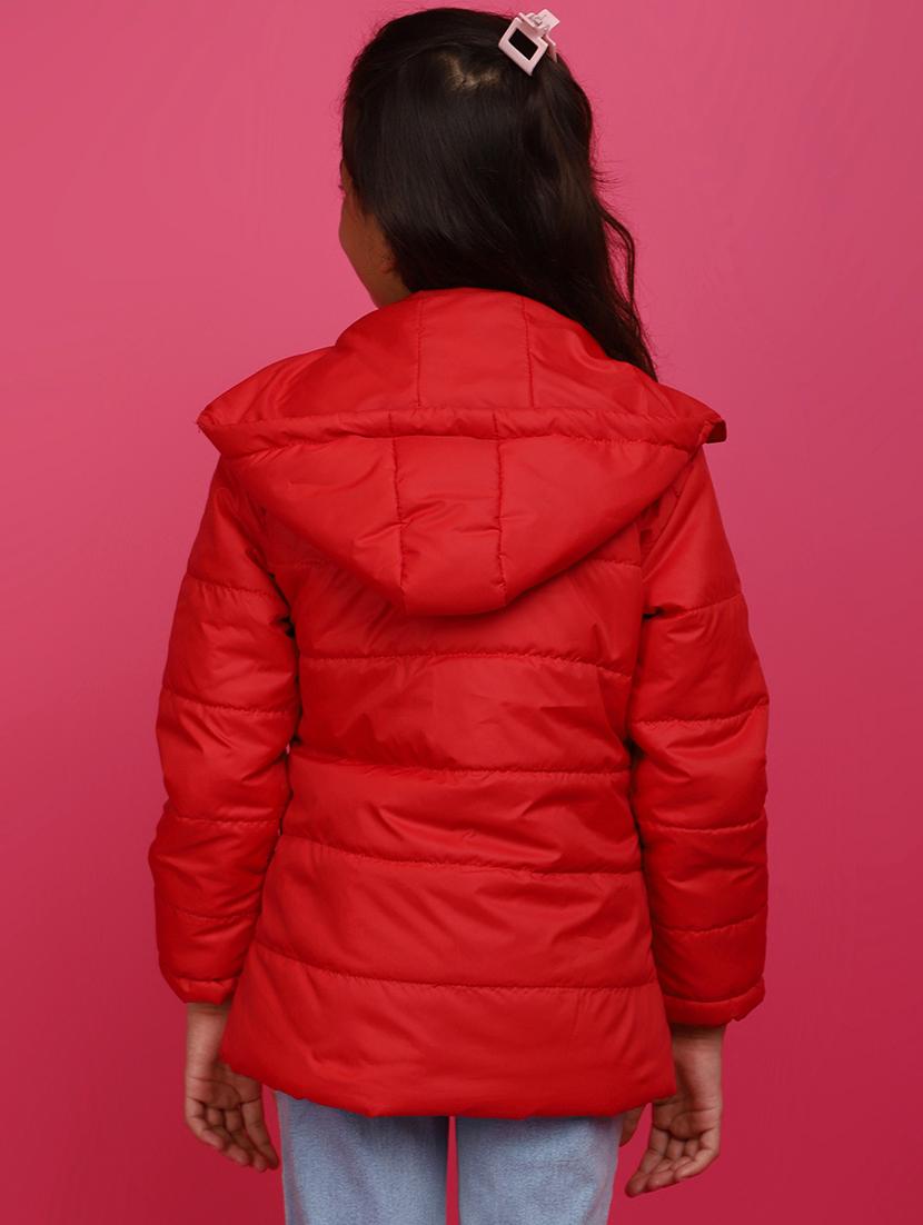 red cotton regular jackets & coat - 20490794 - Standard Image - 3