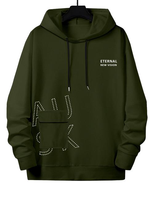 olive typography placement print sweatshirt - 20490860 - Standard Image - 0