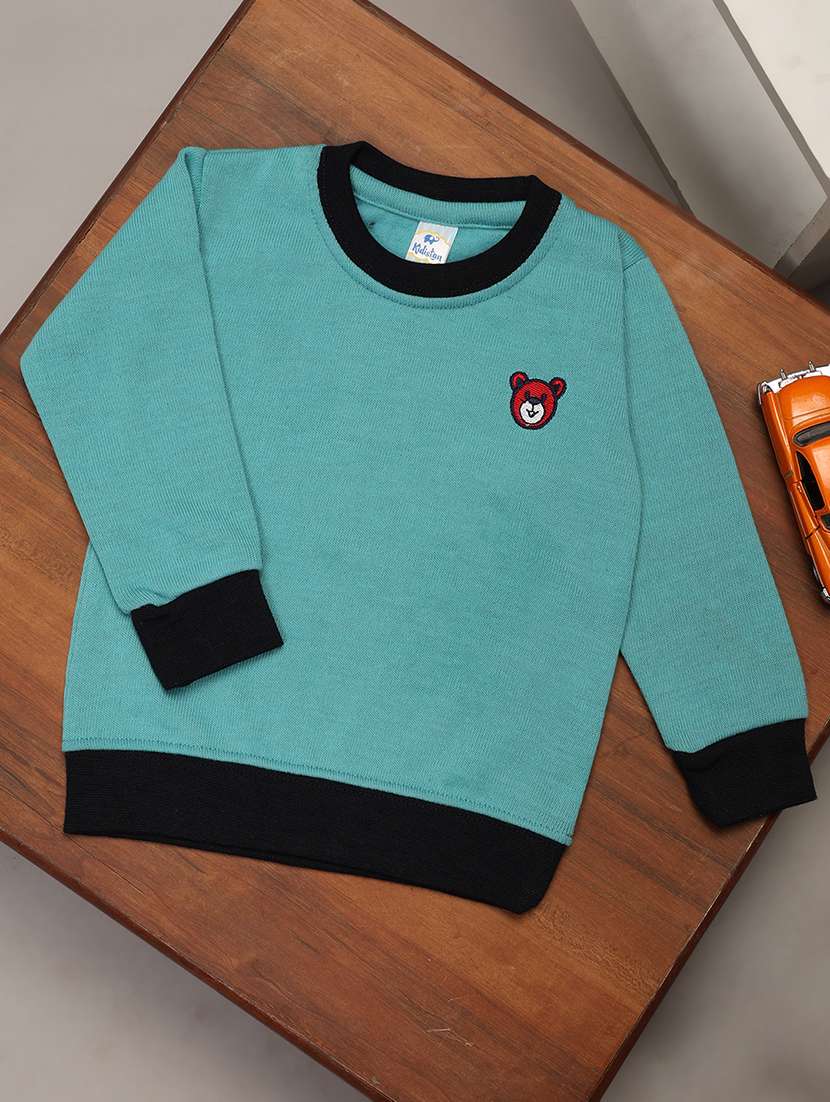 blue acrylic chest print sweatshirt - 20490930 - Zoom Image - 0