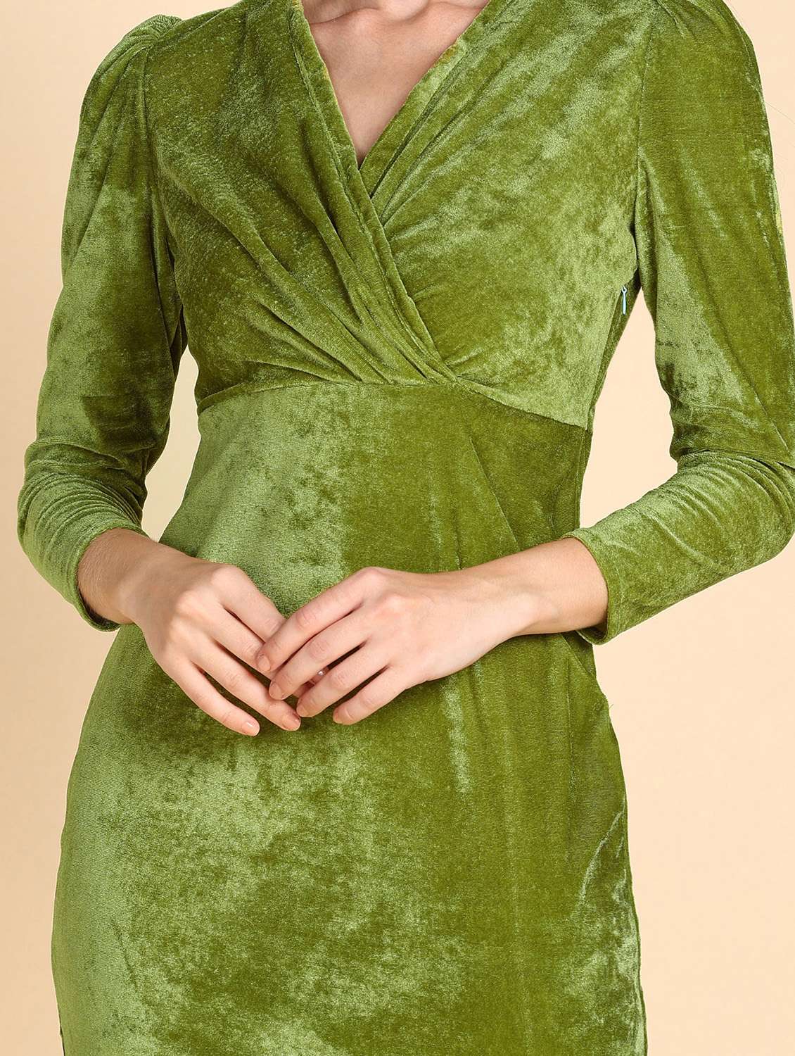 women green solids bodycon dress - 20491690 - Standard Image - 3