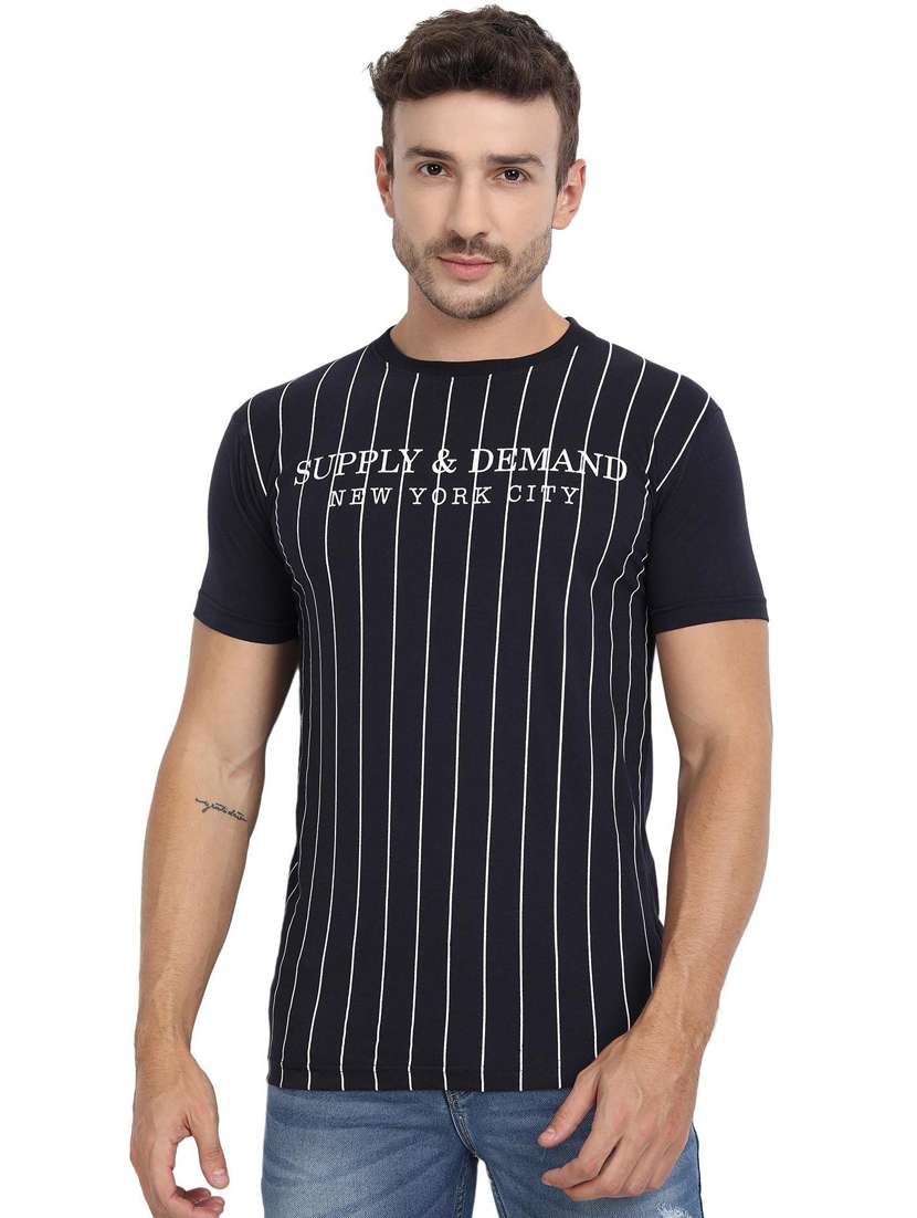 black printed front print t-shirt 