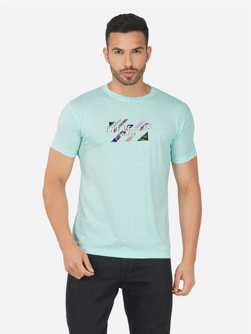light blue graphic chest print t-shirt - 20492790 - Standard Image - 0