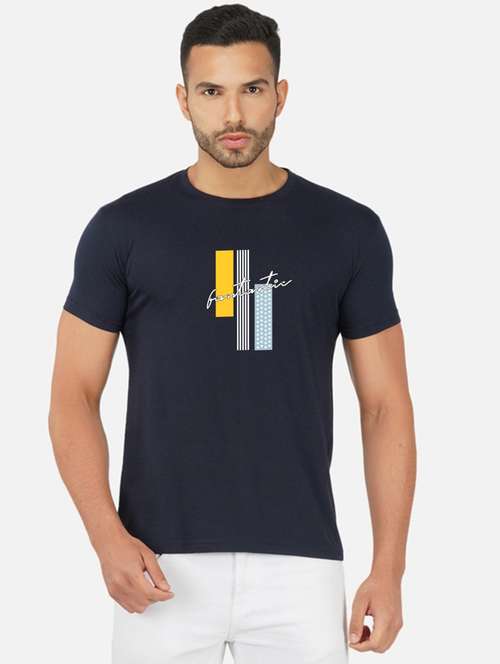 men crew neck front print t-shirt - 20492792 -  Standard Image - 0