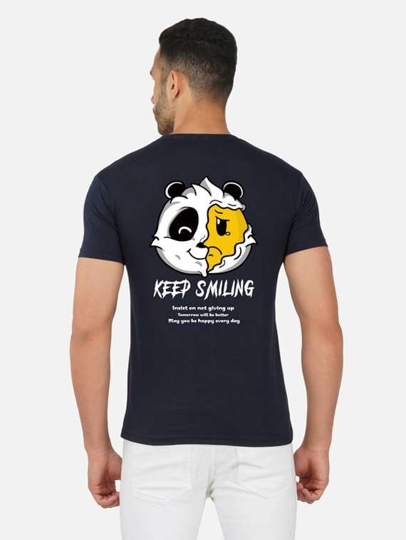 men back print short sleeve t-shirt