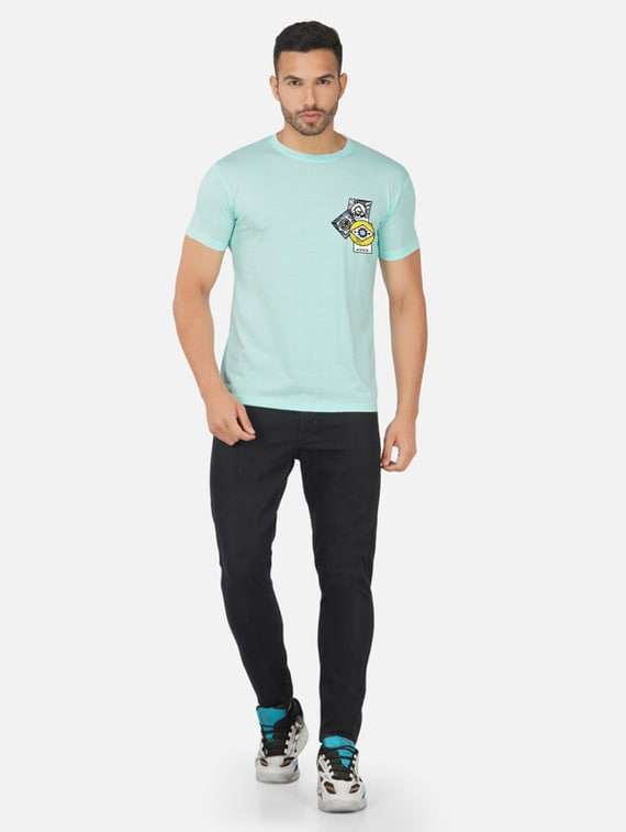 men back print short sleeve t-shirt - 20492827 - Standard Image - 3