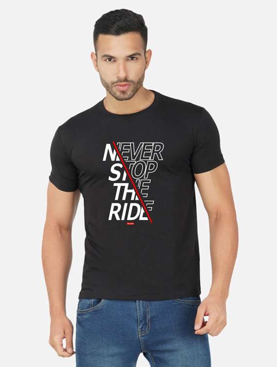 men chest print short sleeve t-shirt