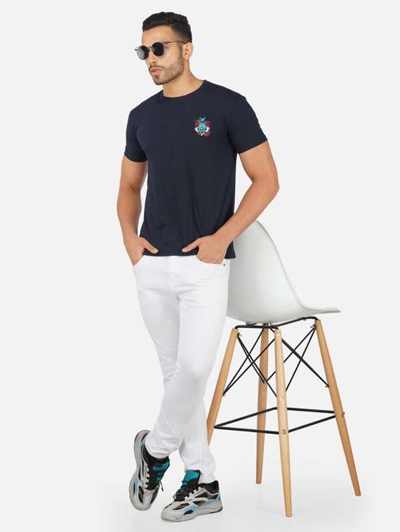 men back print short sleeve t-shirt - 20492834 -  Standard Image - 3