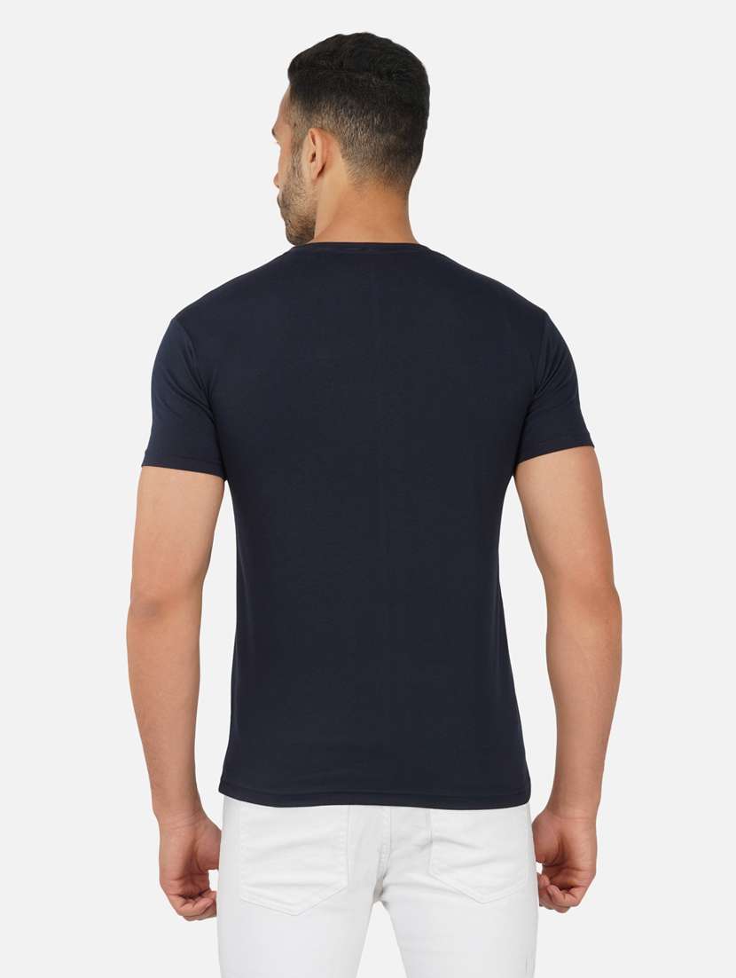 men front print short sleeve t-shirt - 20492841 -  Standard Image - 3