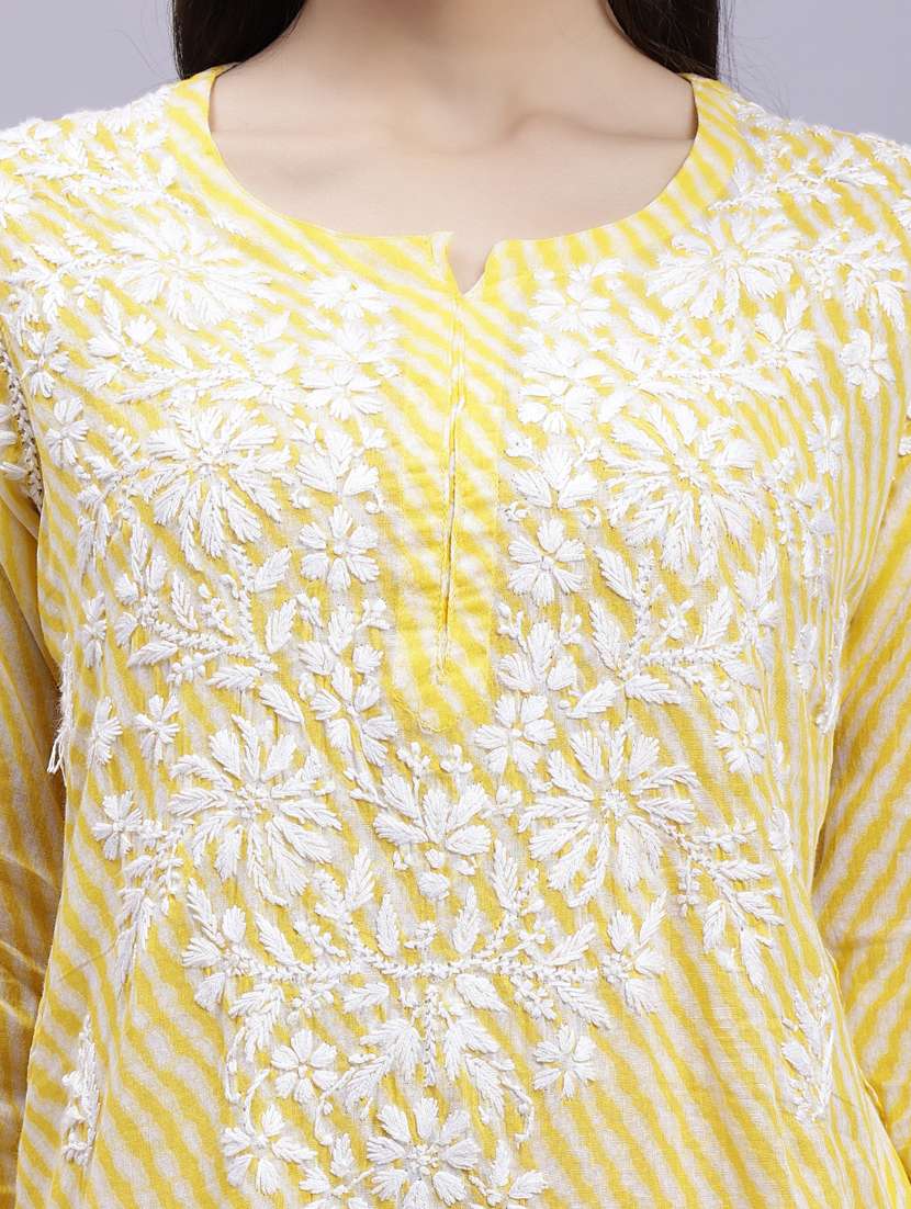 women chikankari straight kurta - 20495064 -  Standard Image - 5