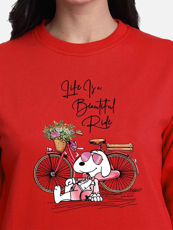 red fleece sweatshirt - 20495929 -  Standard Image - 3