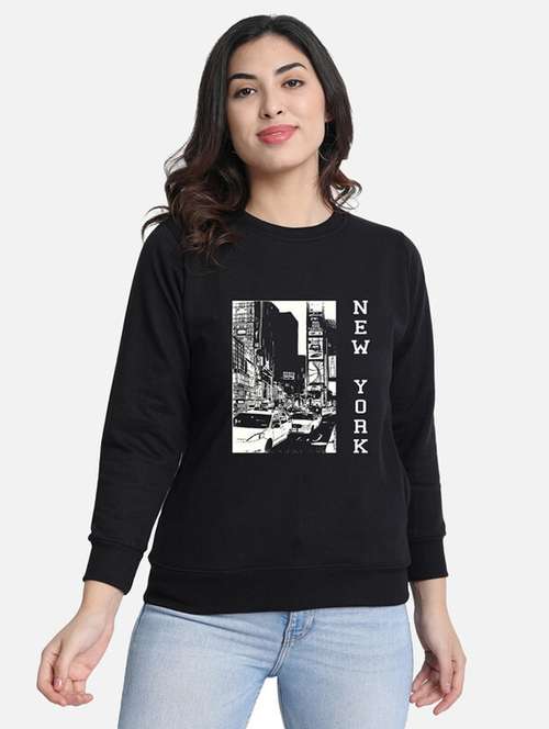 women front print long sleeve sweatshirt - 20495962 -  Standard Image - 0