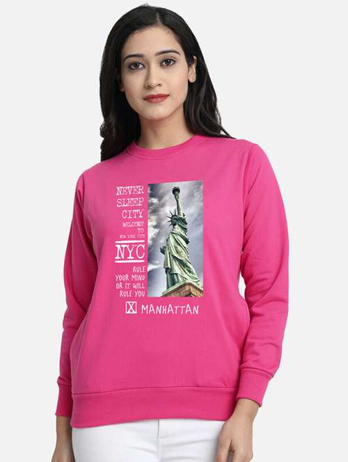 pink fleece sweatshirt - 20495971 - Standard Image - 0