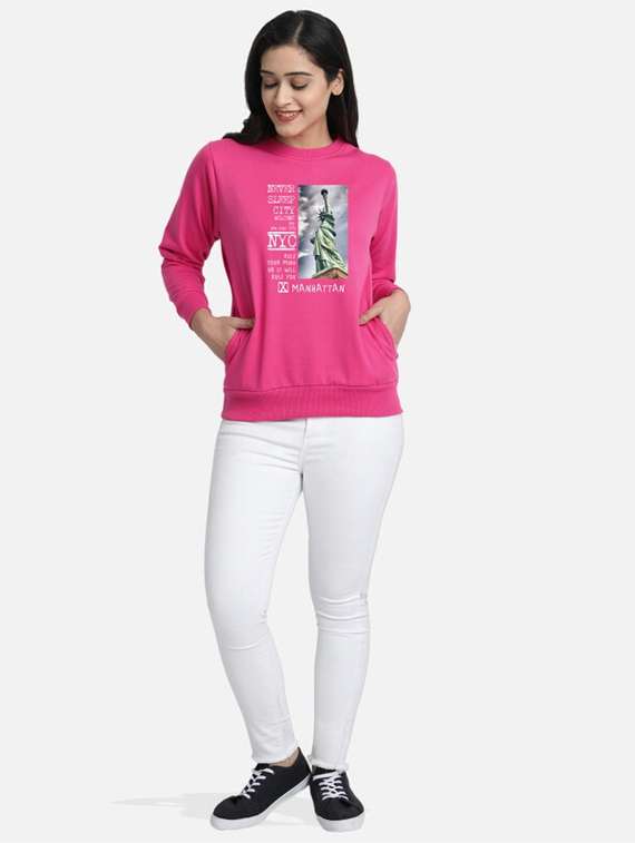 pink fleece sweatshirt - 20495971 - Standard Image - 3