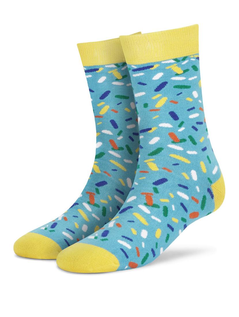multi colored above angle length socks