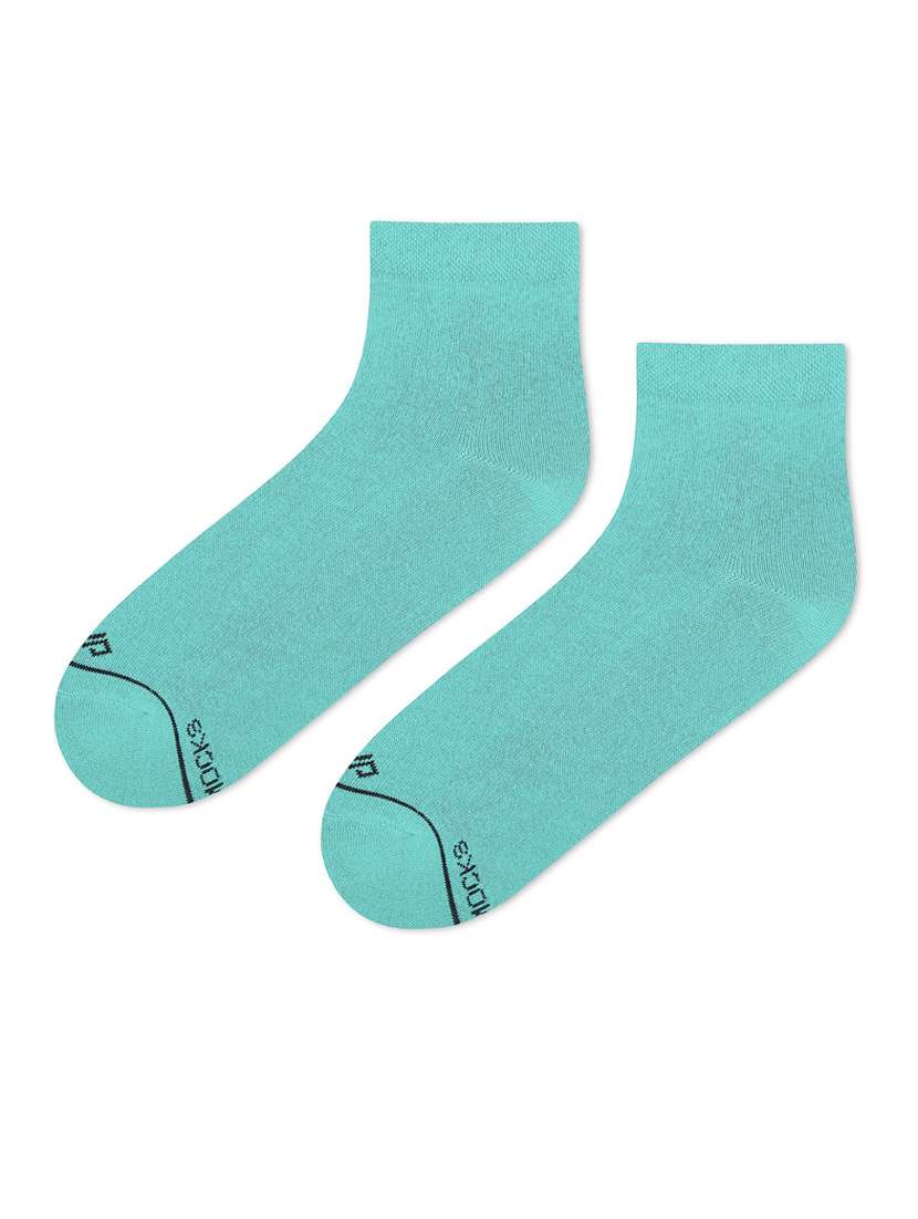 light blue cotton ankle length socks