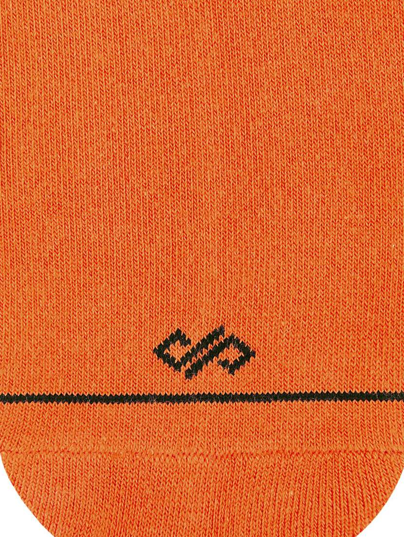 orange cotton ankle length socks - 20498022 - Standard Image - 3