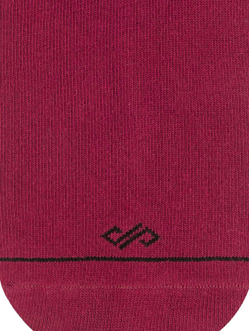 maroon cotton ankle length socks - 20498023 -  Standard Image - 3
