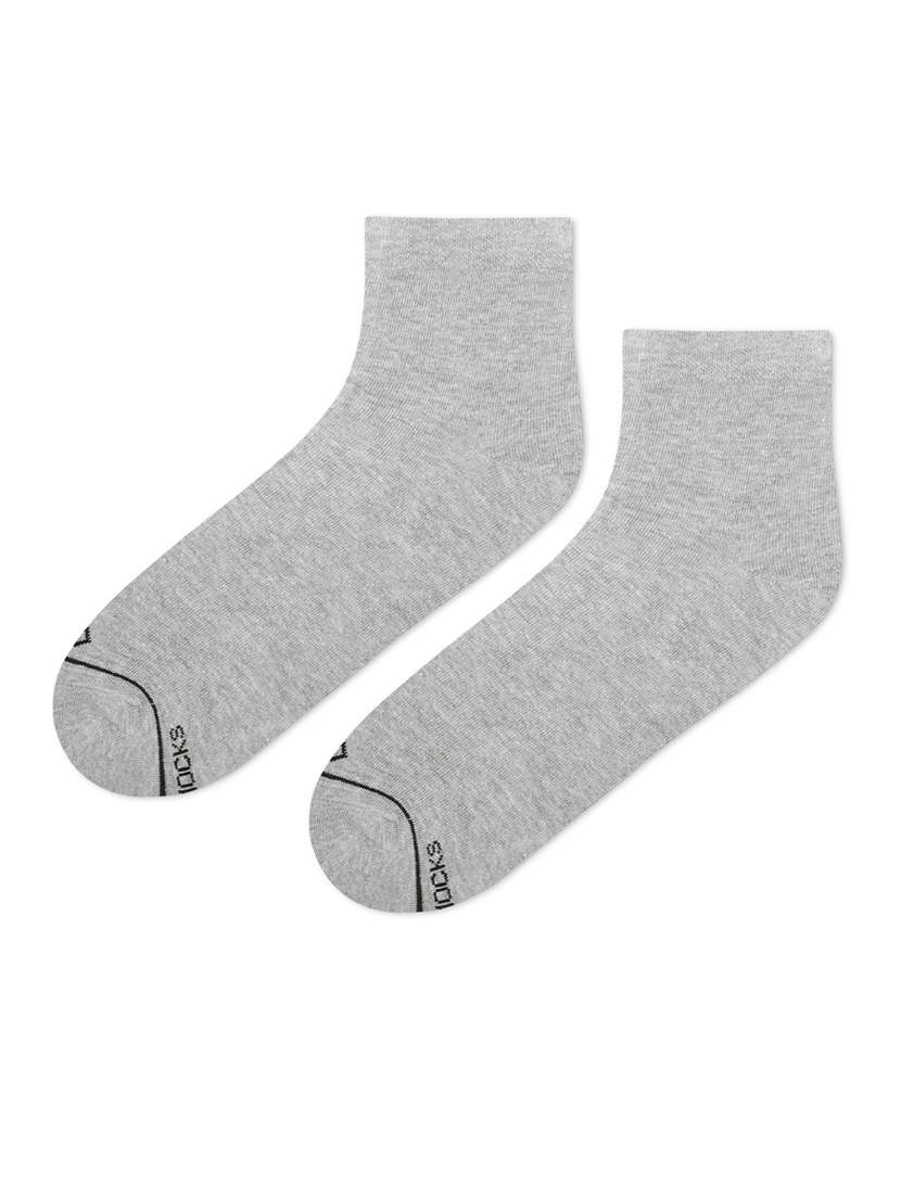 grey cotton ankle length socks