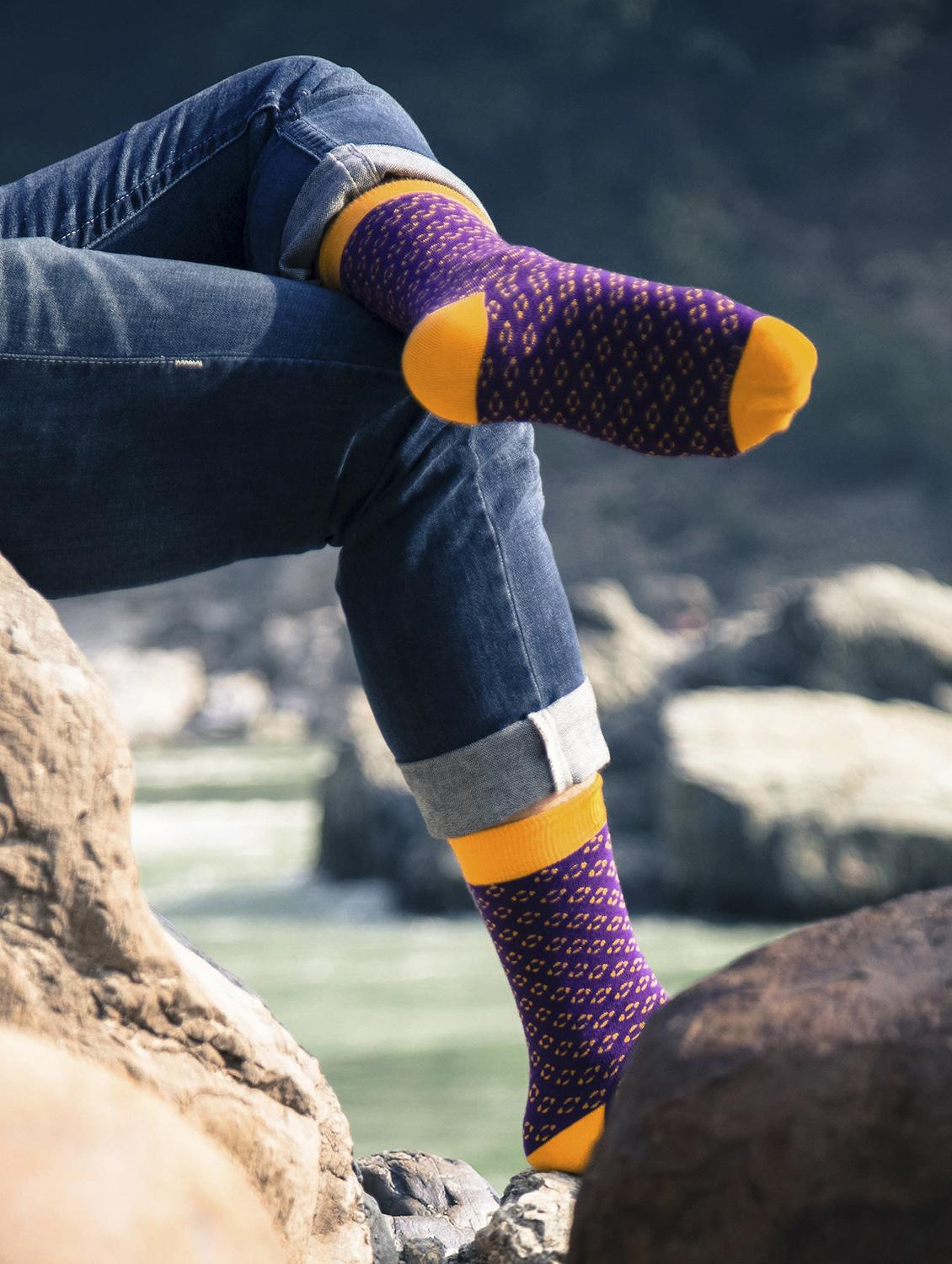 unisex multi colored above ankle length socks - 20498090 - Standard Image - 3