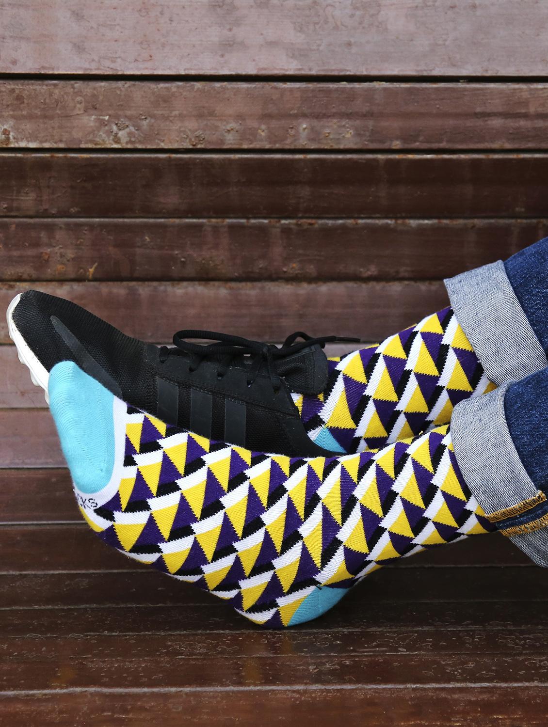 unisex multi colored above ankle length socks - 20498099 - Standard Image - 3