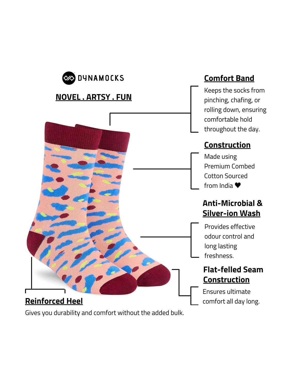 unisex multi colored above ankle length socks - 20498111 - Standard Image - 3