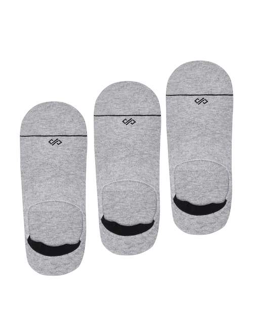 unisex grey cotton no show socks combo - 20498128 -  Standard Image - 0