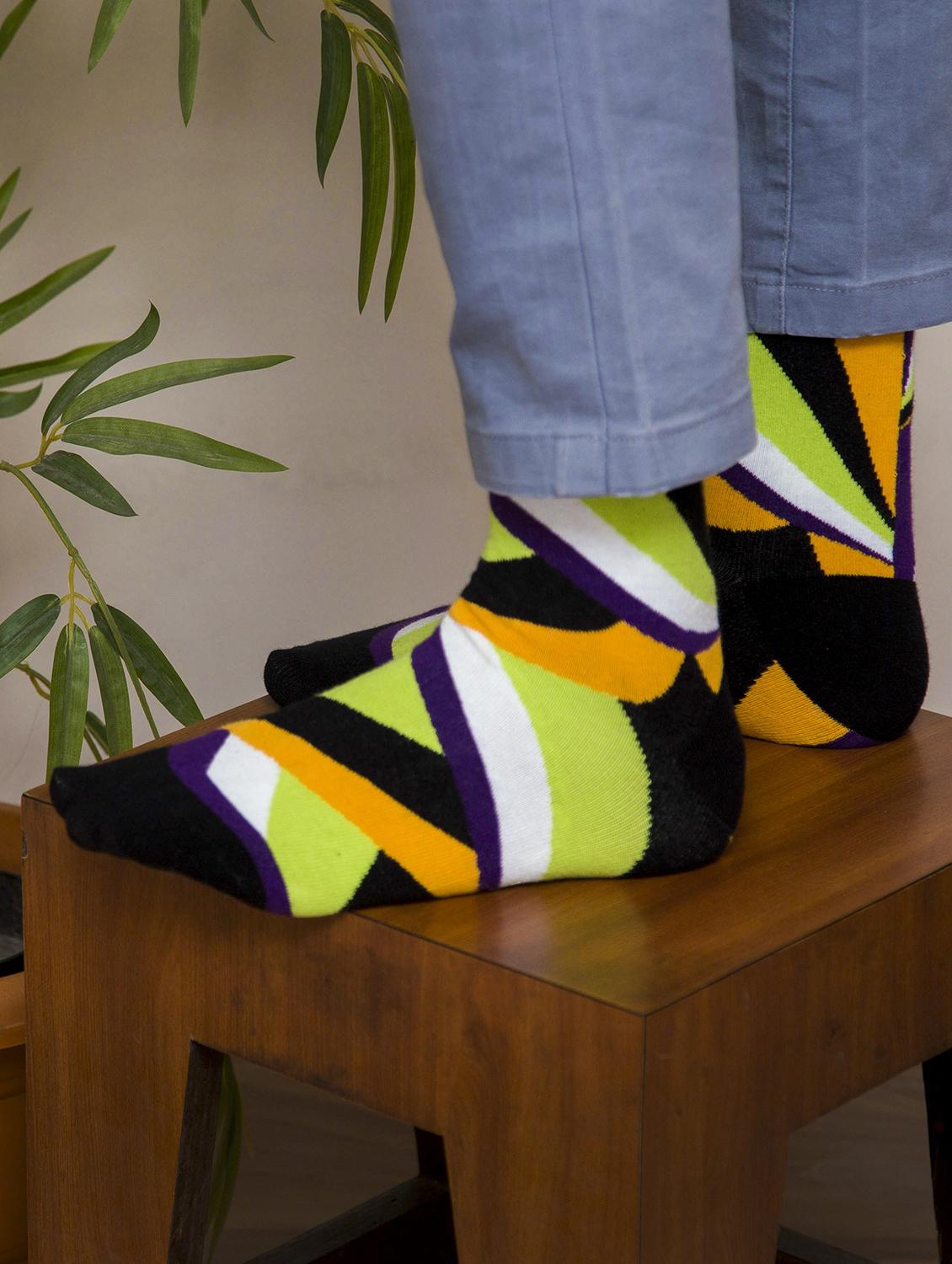unisex multi colored above ankle length socks - 20498169 - Standard Image - 3