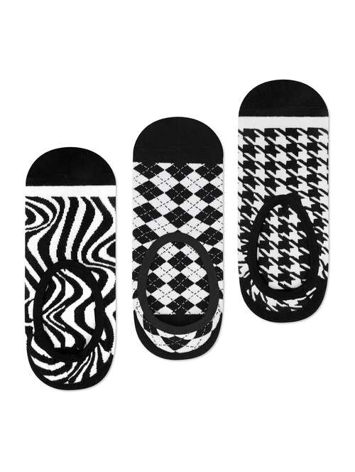 unisex printed no show socks combo - 20498180 -  Standard Image - 0