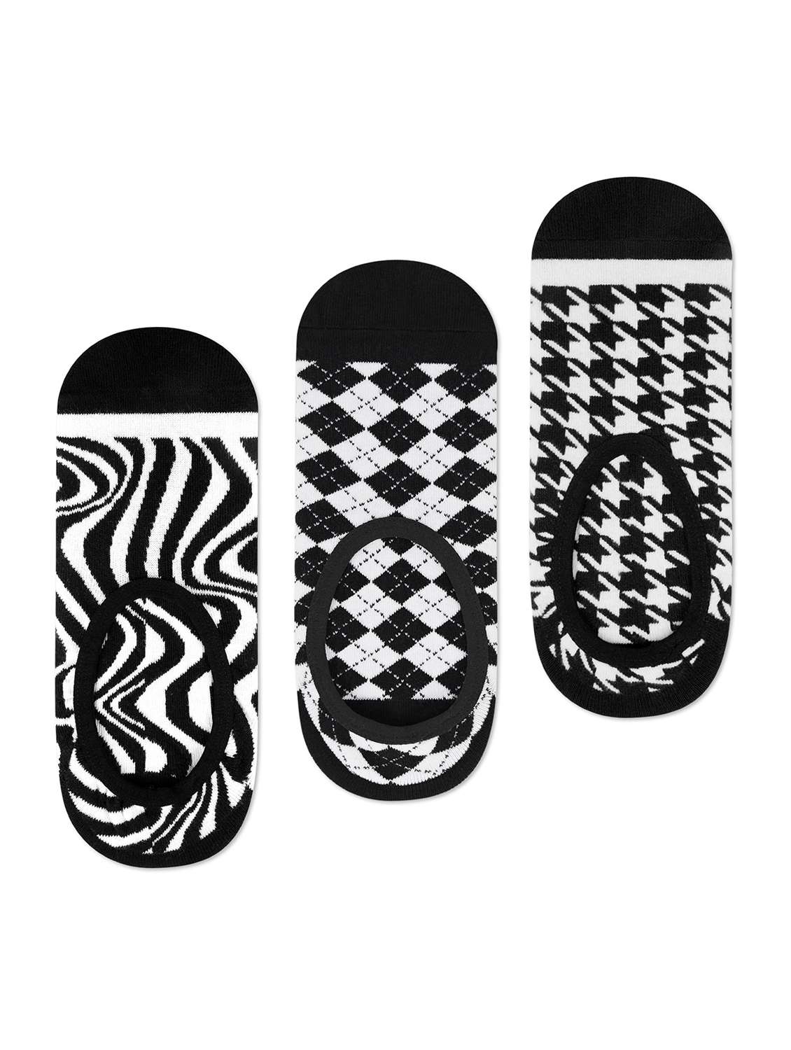 unisex printed no show socks combo