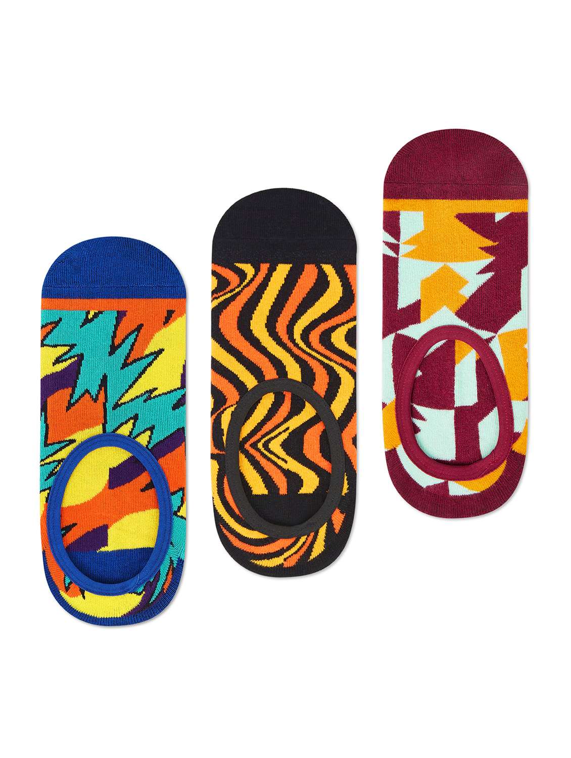 unisex printed no show socks combo