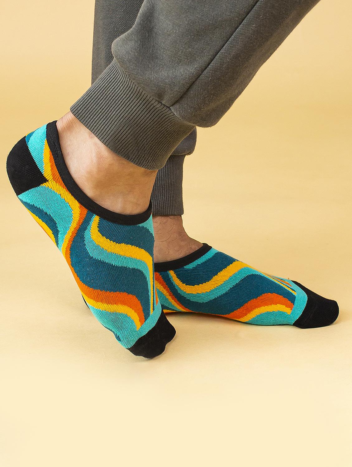 unisex printed no show socks combo - 20498187 - Standard Image - 3