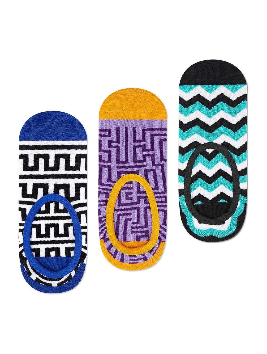 unisex printed no show socks combo - 20498196 -  Zoom Image - 0