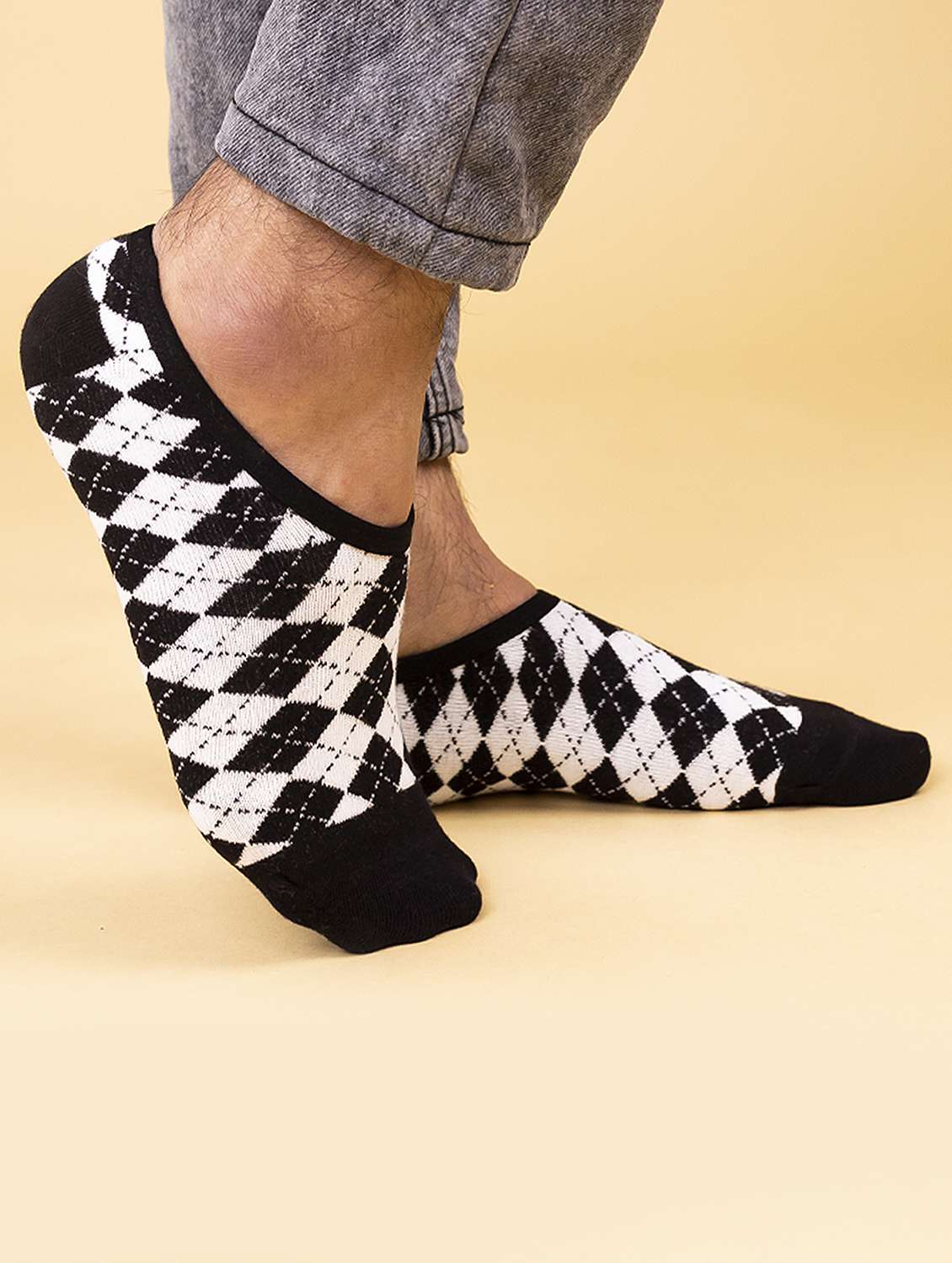 unisex printed no show socks combo - 20498199 -  Standard Image - 3