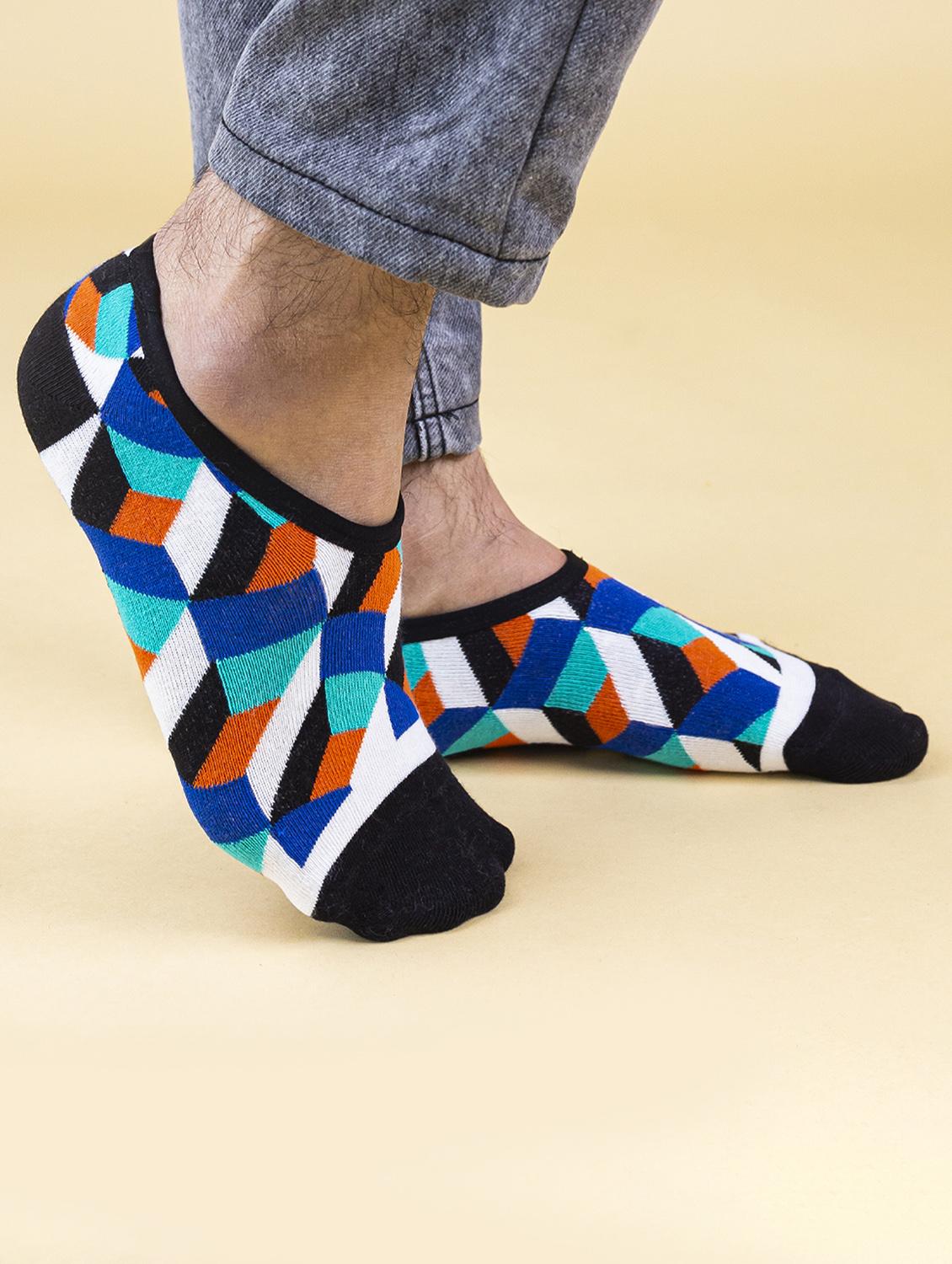 unisex printed no show socks combo - 20498200 - Standard Image - 3