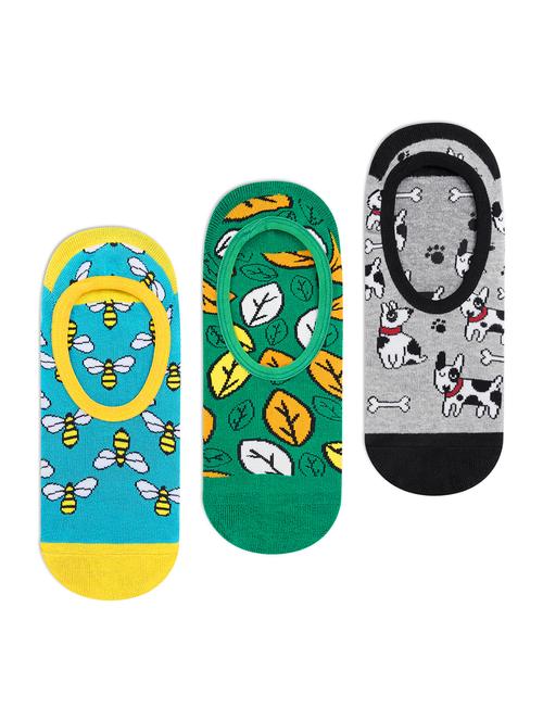 unisex printed no show socks combo - 20498205 - Standard Image - 0