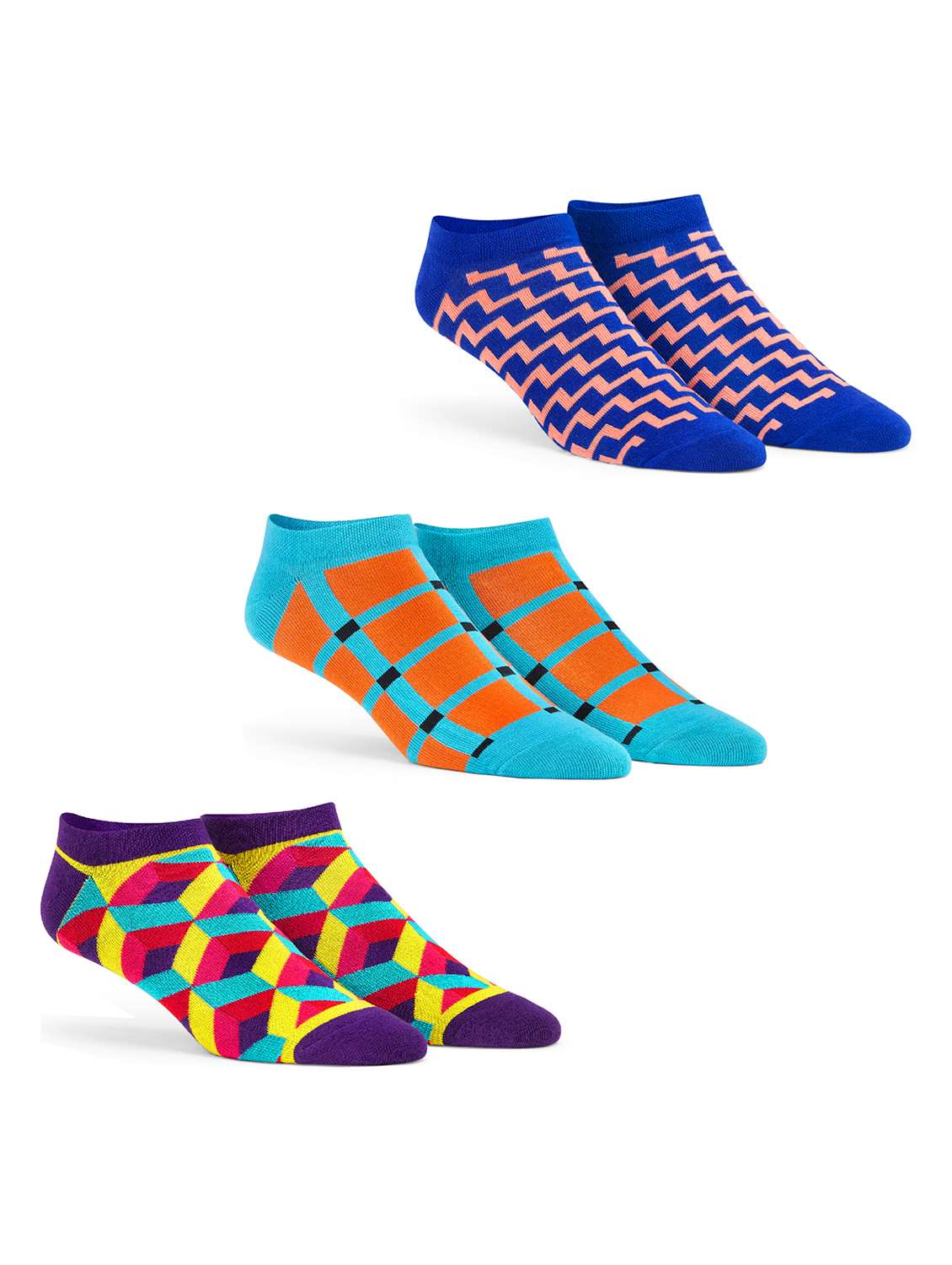 women set of 3 ankle length socks