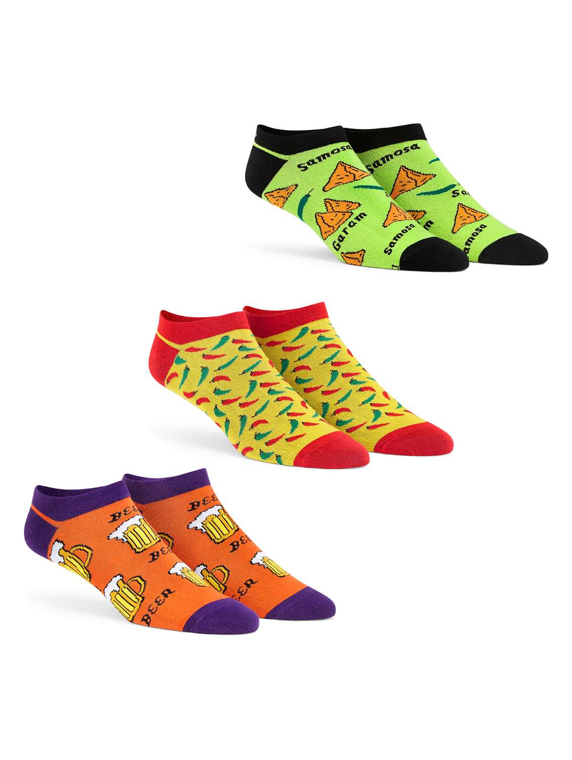 women set of 3 ankle length socks