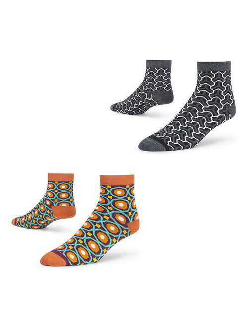 unisex multi colored ankle length socks combo - 20498392 -  Standard Image - 0