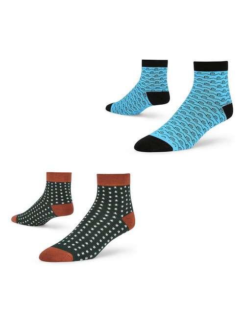 unisex multi colored ankle length socks combo - 20498394 -  Standard Image - 0