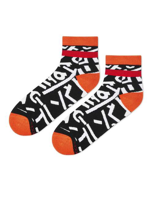 multi colored cotton ankle length socks - 20498435 -  Standard Image - 0