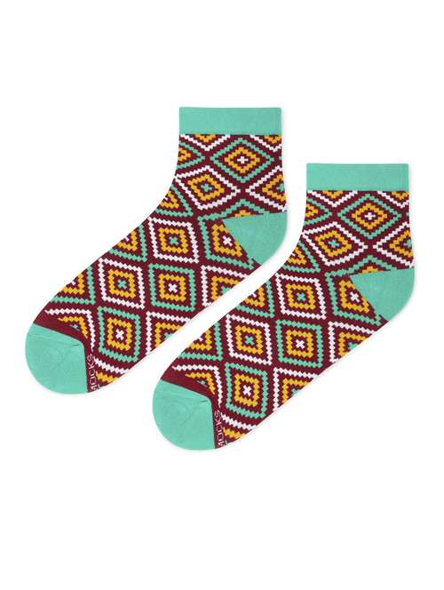 multi colored cotton ankle length socks - 20498449 -  Standard Image - 0